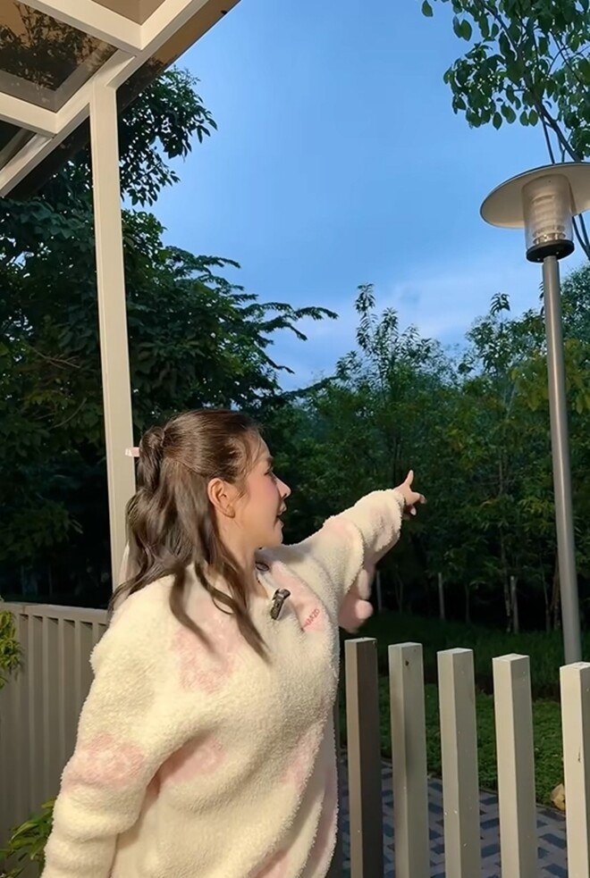 Bao quanh ngôi nhà rất nhiều cây cối, mang đến bầu không khí trong lành. Ảnh chụp màn hình