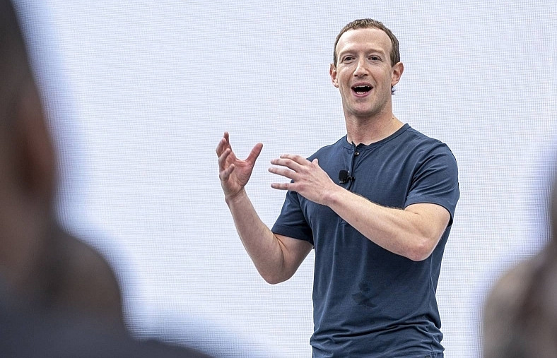 Nhờ đó, Mark Zuckerberg trở thành tỷ phú kiếm tiền nhiều nhất thế giới trong năm 2024. Ảnh: CNN