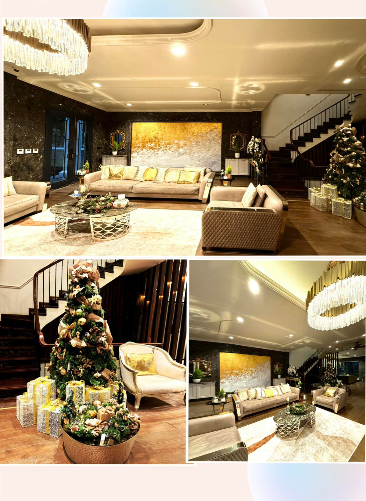 Dù tiết kiệm song mỗi góc trong biệt thự của Lã Thanh Huyền đều toát lên vẻ lộng lẫy, sang trọng. Ảnh: FB Lã Thanh Huyền