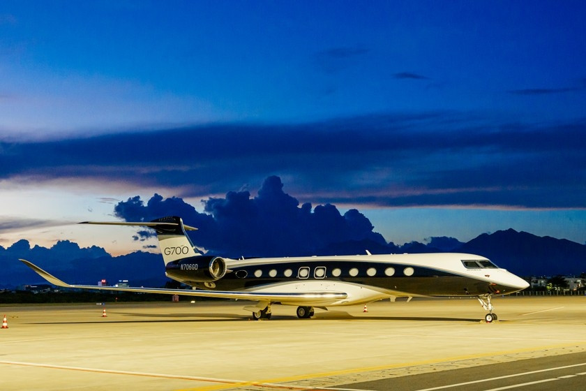 Gulfstream là hãng chuyên cơ nổi tiếng với tốc độ bay không đối thủ, ảm bảo độ an toàn, hiệu quả và thiết kế nội thất sang trọng, tiện nghi. Ảnh: Báo pháp luật