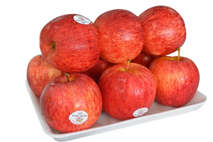 Táo Gala tiêu chuẩn có thể giá từ 90.000 - 150.000 đồng/kg, trong khi các loại táo hữu cơ cao cấp giá từ 160.000 - 300.000 đồng/kg. Ảnh: Luontuoisach