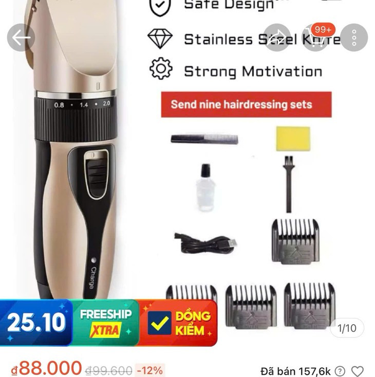 Tong do cat toc 88.000 dong... gia re kho tot