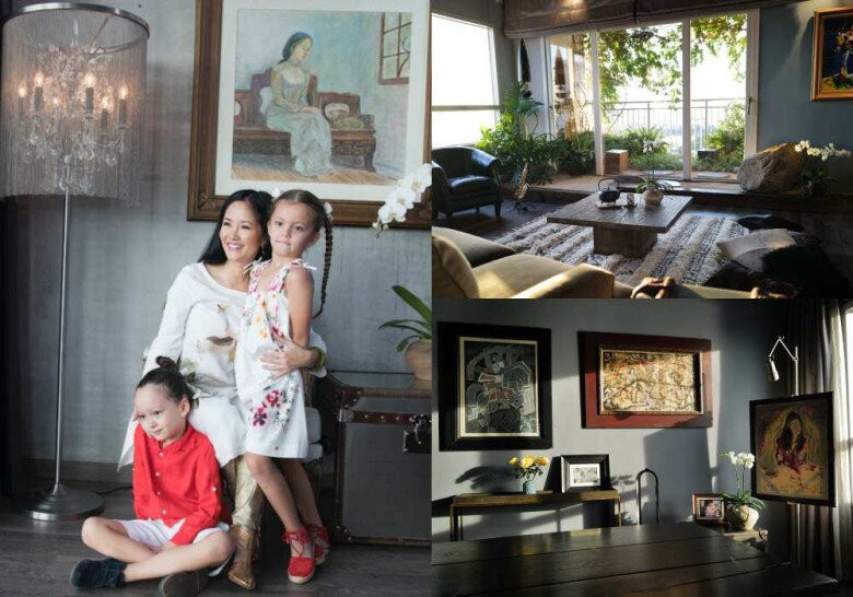 Ngôi nhà được nữ ca sĩ tô điểm bằng nhiều bình hoa tươi và cây cảnh. Ảnh: FBNV