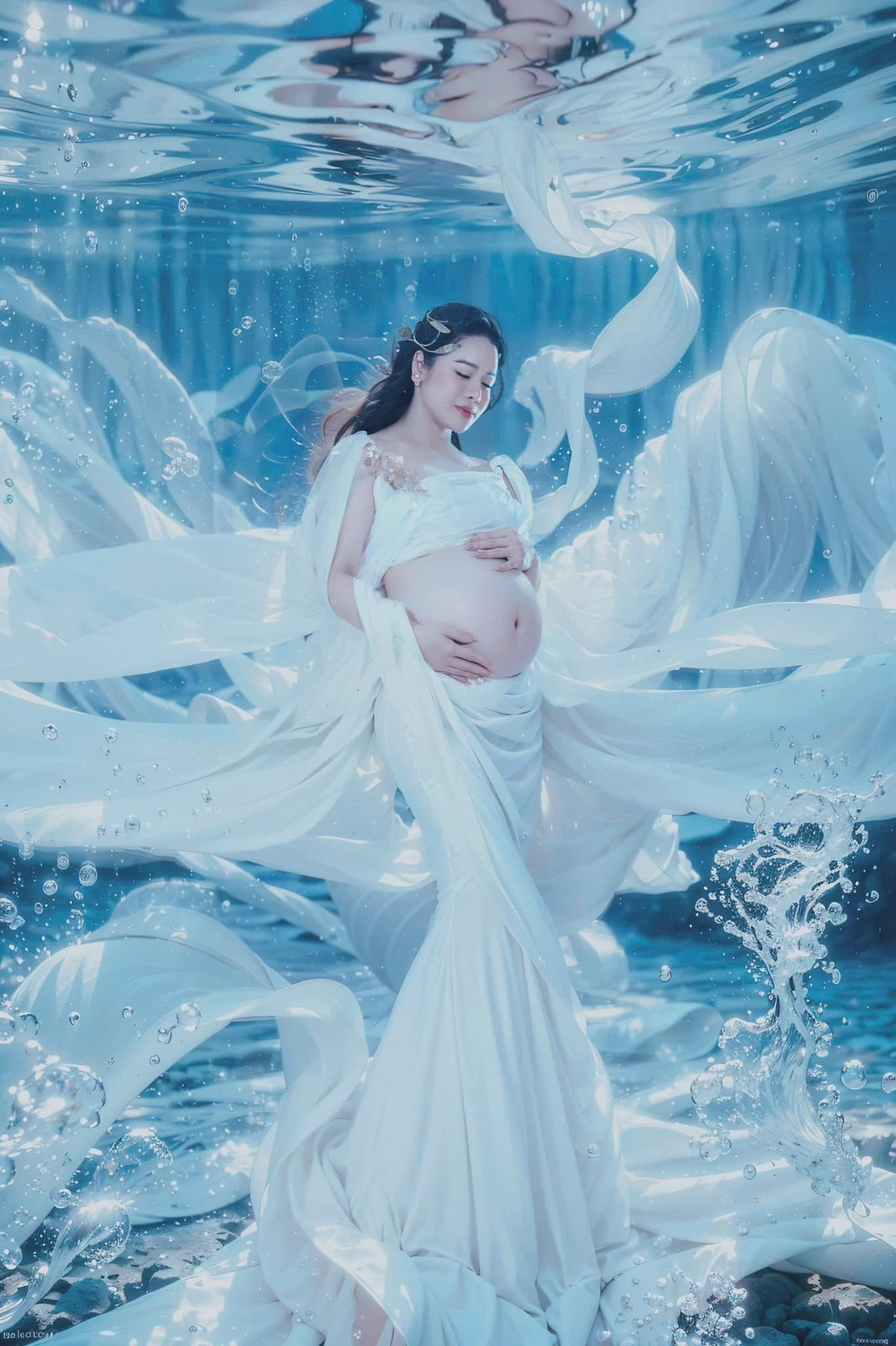 Mới đây, Nhật Kim Anh bất ngờ thông báo mang thai lần hai ở tuổi 39 nhờ thụ tinh ống nghiệm. Hiện tại, nữ diễn viên ở tháng cuối thai kỳ và dự sinh vào đầu năm 2025. Ảnh: FB Nhật Kim Anh