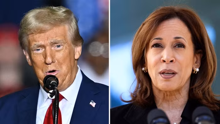 Theo các nhà phân tích, cuộc bầu cử tổng thống Mỹ năm nay được coi là sít sao nhất trong vòng hàng chục năm qua. Các thăm dò dư luận cho thấy khả năng đắc cử của Phó Tổng thống Kamala Harris và cựu Tổng thống Donald Trump ngang ngửa nhau. Ảnh: NPR