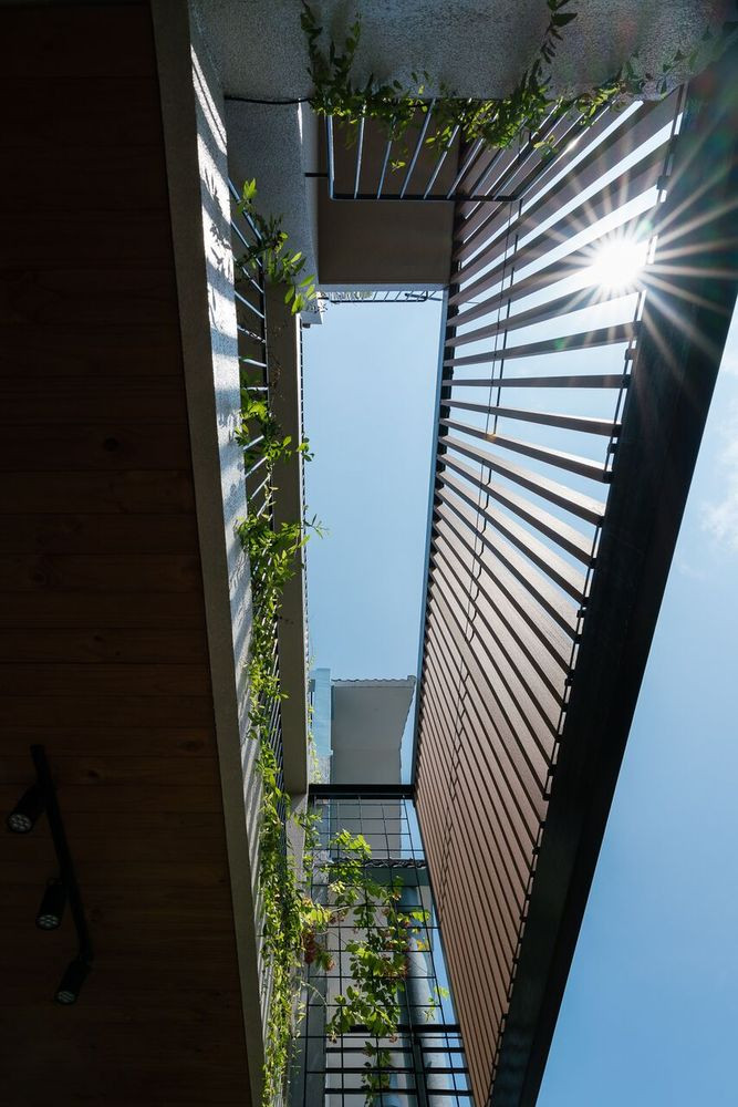 Giếng trời được thiết kế hợp lý để lấy sáng cho toàn bộ khu vực trong nhà. Ảnh: Quang Dam