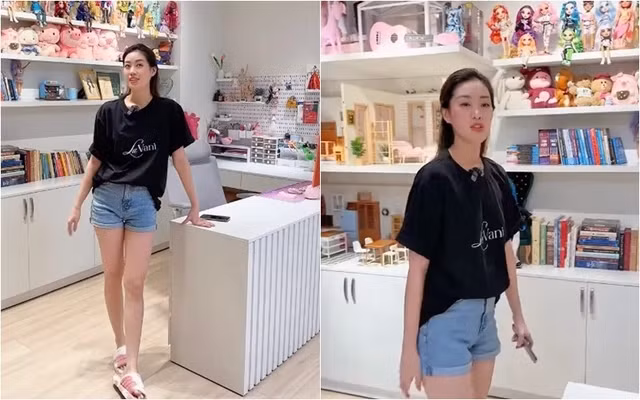 Căn phòng không quá lớn nhưng chứa đựng tất cả mọi sở thích của Khánh Vân. Ảnh chụp màn hình