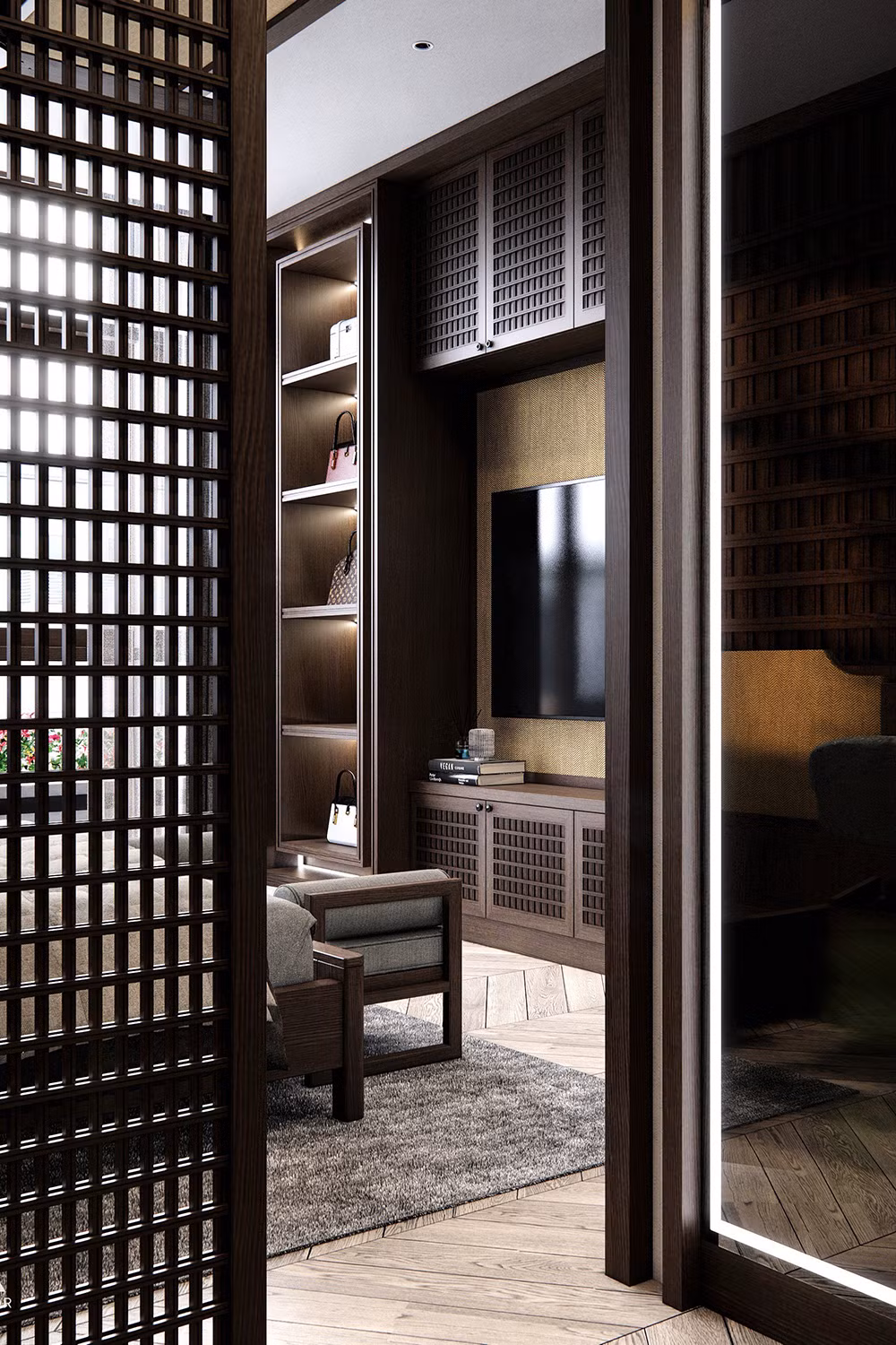 Người đẹp cho biết đã chi khoảng 11 tỷ đồng sắm đồ đạc, lắp hệ thống phòng cháy chữa cháy, hệ thống điều khiển tự động cho rèm, đèn điện, điều hòa ở tất cả các phòng. Ảnh; FBNV