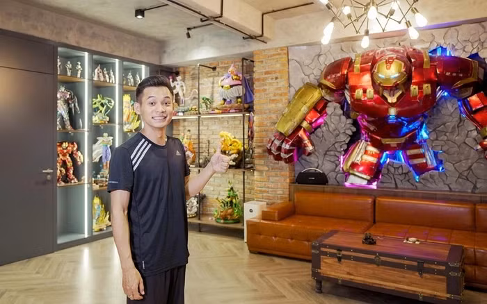 Nam streamer từng khiến người hâm mộ choáng ngợp khi giới thiệu căn nhà 7 tầng tại Hà Nội, có thang máy. Ảnh chụp màn hình