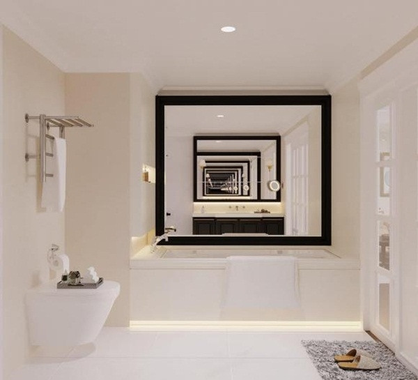 Phòng tắm sang trọng như khách sạn 5 sao. Ảnh: FBNV