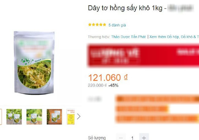 Không chỉ là loại rau mọc dại trong bữa cơm của người nghèo, ngày nay tơ hồng vàng được bán nhiều tại các cửa hàng đặc sản. Ảnh: Chụp màn hình