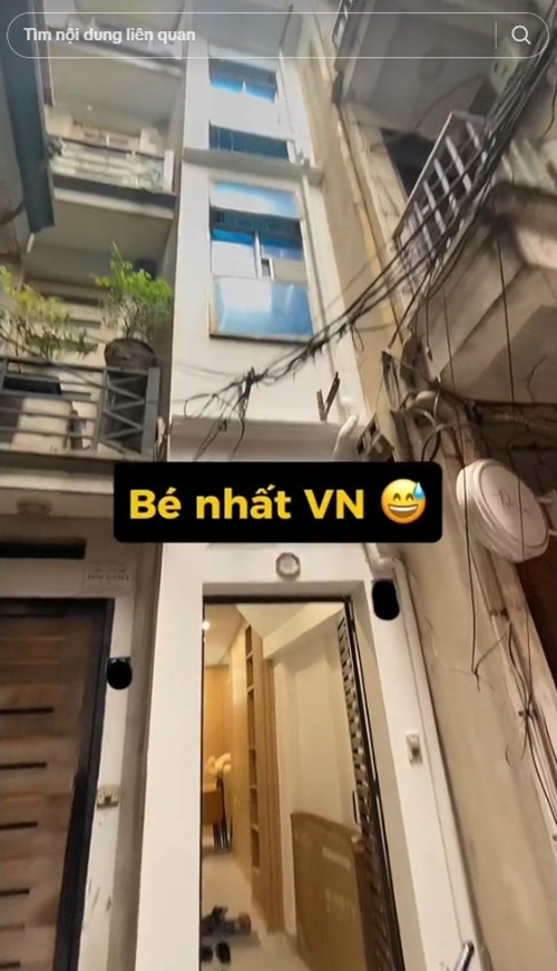 Một ngôi nhà siêu mỏng 4 tầng rộng 20m2, mặt tiền 1m4 nằm trên phố Khâm Thiên (Hà Nội) được rao bán giá 3 tỷ. Ảnh: @quanglebds