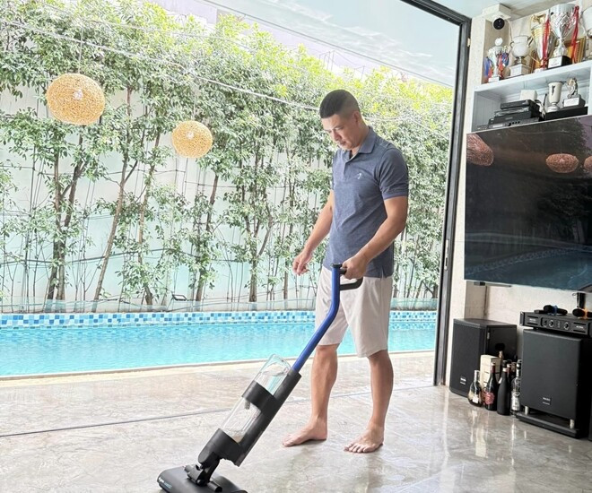 Bên cạnh lời khen dành cho Bình Minh, nhiều người xuýt xoa trước căn biệt thự rộng rãi của vợ chồng nam diễn viên. Ảnh: FBNV