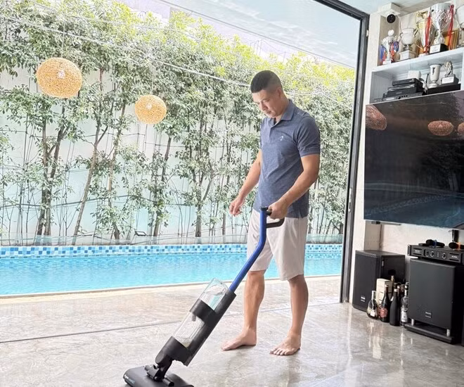 Bên cạnh lời khen dành cho Bình Minh, nhiều người xuýt xoa trước căn biệt thự rộng rãi của vợ chồng nam diễn viên. Ảnh: FBNV