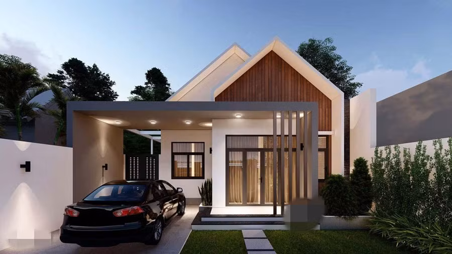 Mang phong cách hiện đại, nhà cấp 4 hướng đến sự đơn giản, không có nhiều chi tiết cầu kỳ. Ảnh: Neohouse