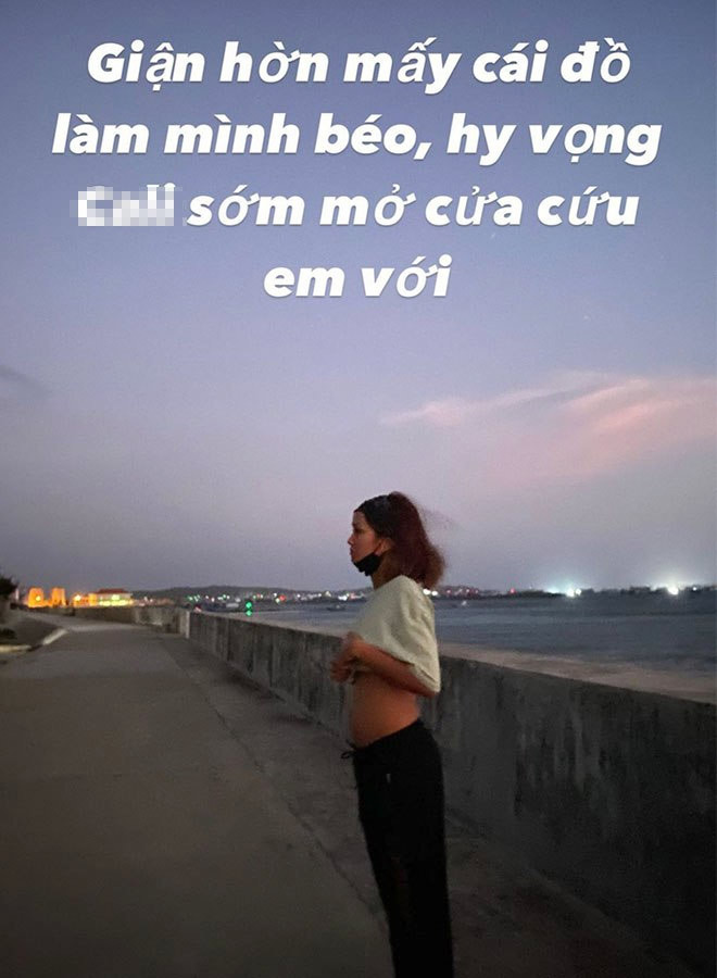 Sau thời gian ăn Tết Tân Sửu, H’hen Niê tăng cân trông thấy, đặc biệt vòng 2 của cô tròn lên thấy rõ.