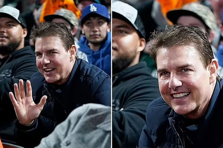 Khuôn mặt nhăn nheo của ngôi sao hạng A Hollywood khác hẳn với hình ảnh của anh tháng trước khi xuất hiện tại sự kiện Game 2 of the National League Division Series ở San Francisco. (Ảnh: Twitter)