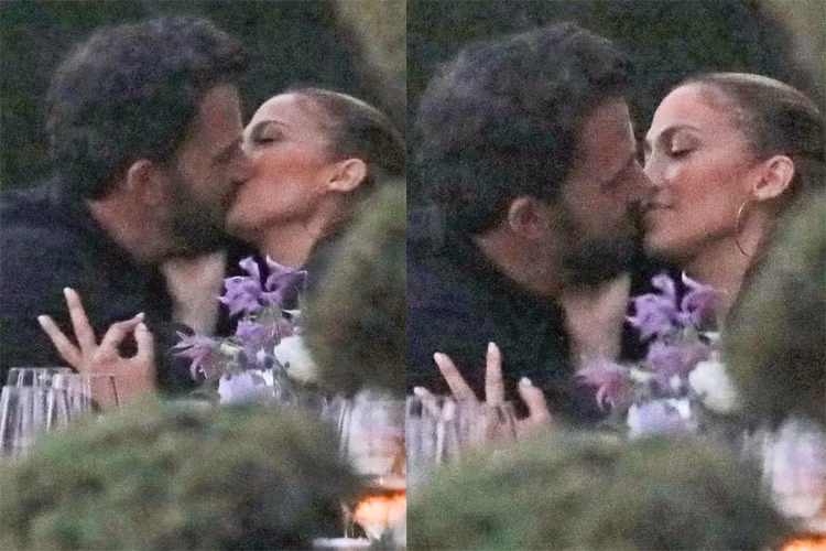 Cánh săn ảnh chụp được nụ hôn đầu tiên của cặp đôi kể từ khi cả hai tái hợp vào đầu năm nay. (Ảnh:Backgrid)