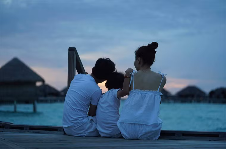 Khoảnh khắc đầm ấm của ba người mỗi khi bên nhau.