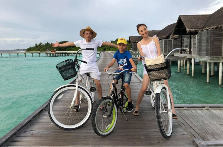 Trước khi sinh bé Suchin, gia đình Cường Đô la - Đàm Thu Trang thường xuyên đưa Subeo đi du lịch.