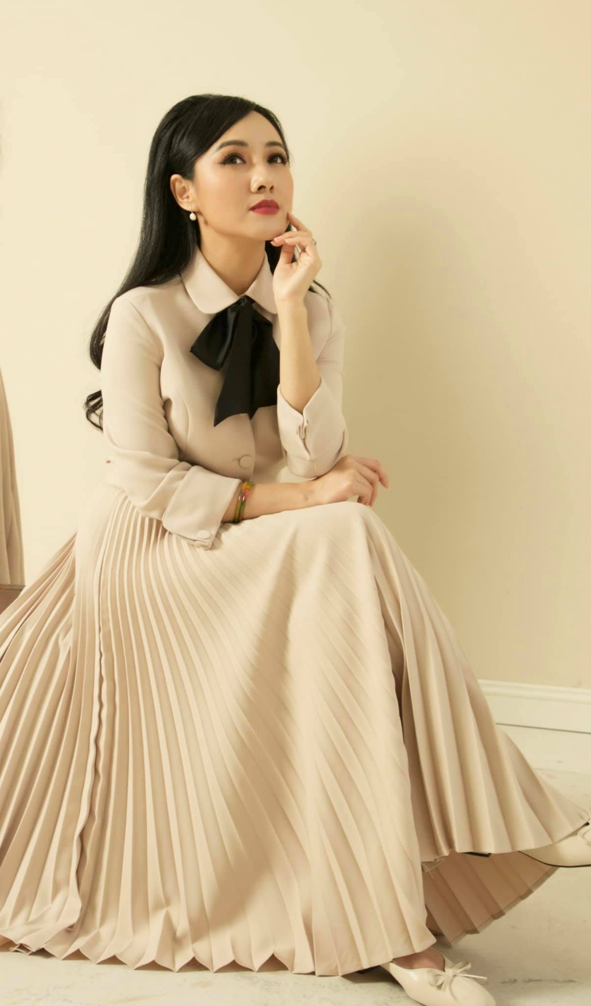 BTV Hoài Anh theo đuổi hình tượng nhẹ nhàng, dịu dàng và thanh lịch.