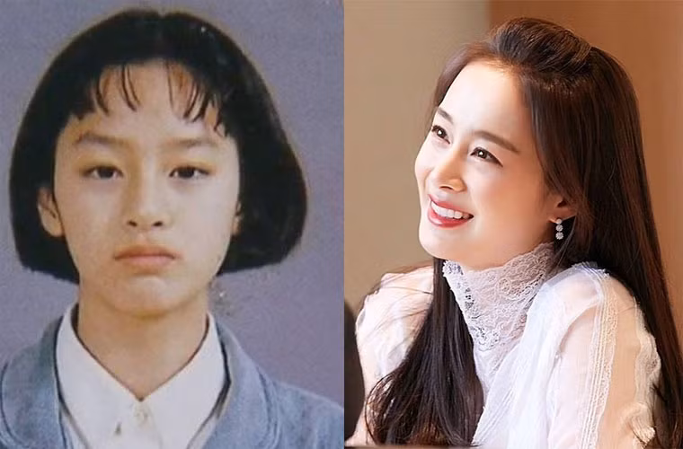 Mọi nét trên khuôn mặt của Kim Tae Hee lúc nhỏ và khi lớn không có điểm gì khác nhau. Chỉ khác là, khi là ngôi sao điện ảnh, cô trang điểm nên trông sành điệu và xinh đẹp hơn. (Ảnh: Instagram)