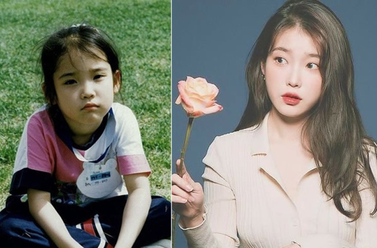 Nữ ca sĩ IU (Lee Ji-eun) được nhận xét là đáng yêu từ nhỏ. (Ảnh: FBNV)