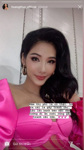 Sự việc khiến bản thân chân dài xứ Thanh cũng phải "than trời": "Năm thị phi là có thật, hở ra cái là gây tranh cãi. Lâu lâu bánh bèo mặc đầm hường đi ăn cưới cũng gây tranh cãi nữa".