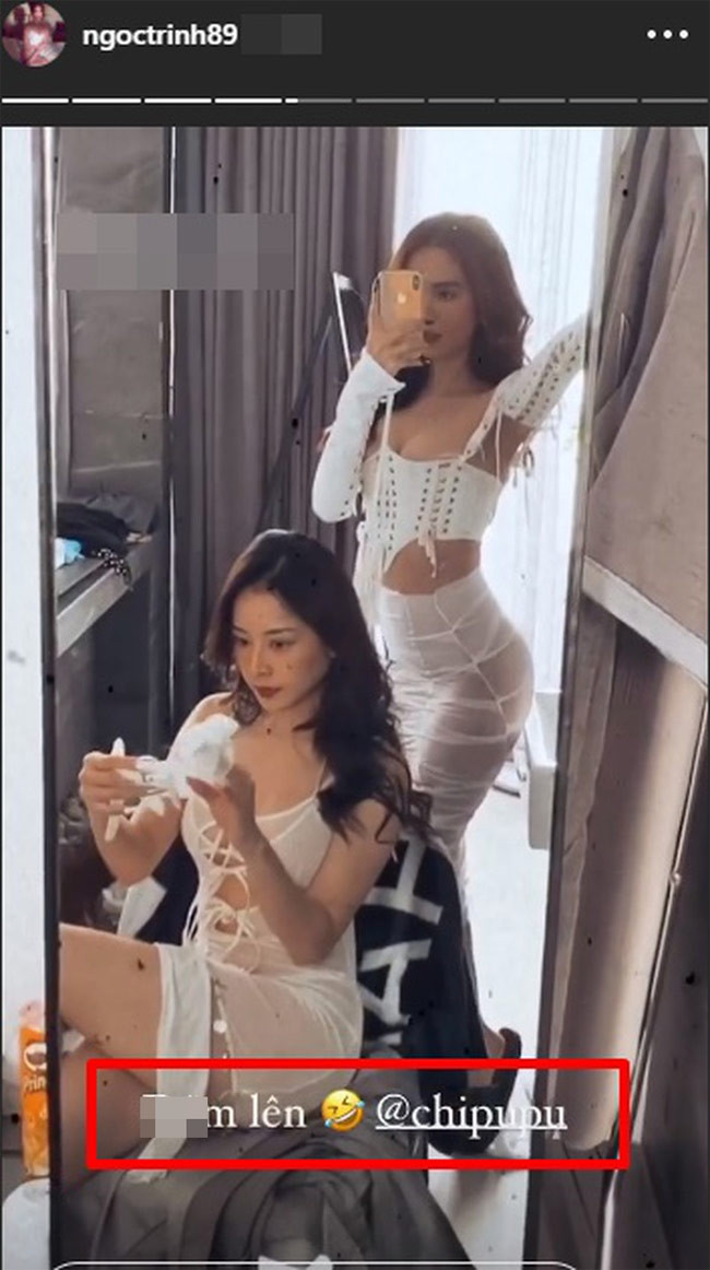 Đầu tháng 12/2020, Ngọc Trinh bị chỉ trích khi dạy Chi Pu cách tạo dáng nhưng cô lại dùng từ ngữ rất nhạy cảm trên trang cá nhân.