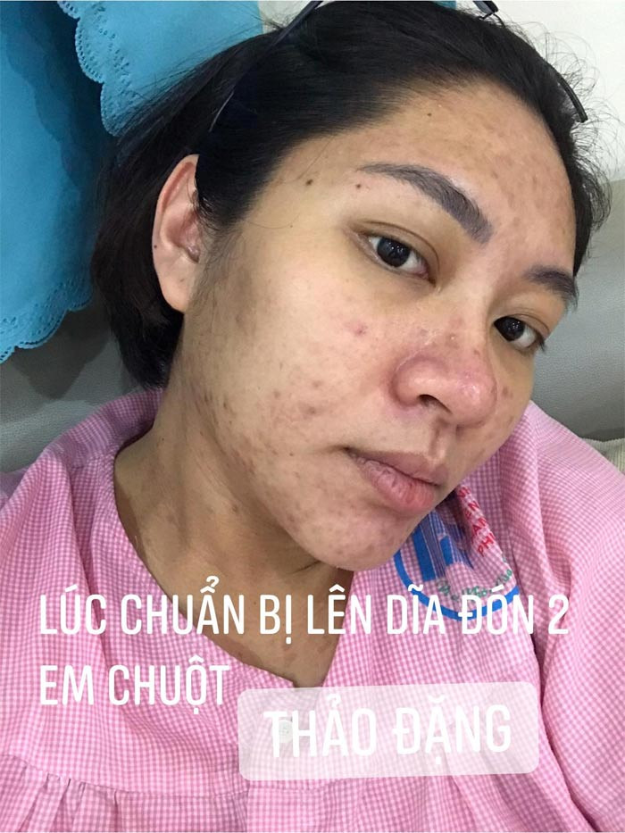 Nhiều người không còn nhận ra Đặng Thu Thảo xinh đẹp ngày nào khi nhìn bức ảnh cô khoe trên trang cá nhân ngày chuẩn bị sinh hai con trai.