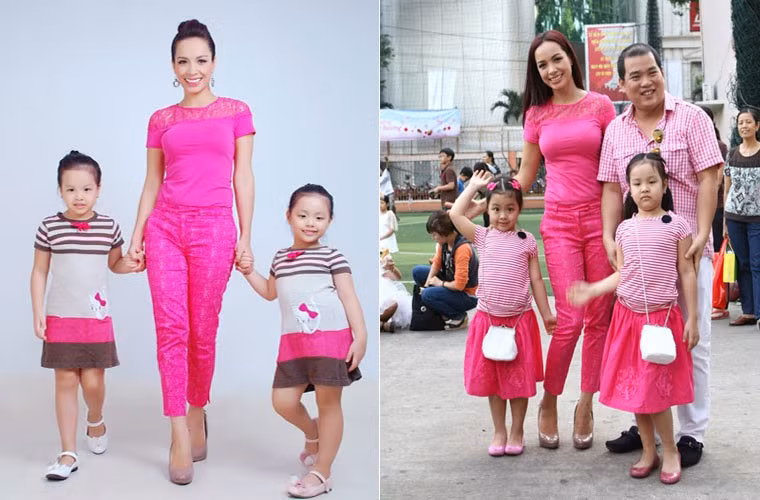 Hình ảnh hồi bé bụ bẫm và đáng yêu của hai ái nữ nhà cựu người mẫu Thúy Hạnh và nhạc sĩ Minh Khang.