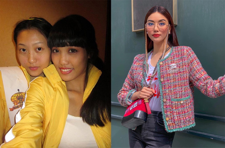 Hoa khôi Áo dài Việt Nam 2014 Trần Ngọc Lan Khuê thay đổi chóng mặt khi so ảnh lúc chưa lên ngôi hoa khôi với bây giờ. (Ảnh: 2sao, FBNV)