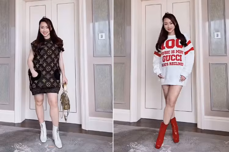 Dù đang mang bầu ở những tháng cuối nhưng vợ Chi Bảo vẫn ăn diện rất sành điệu. Cô luôn chọn cho mình những bộ váy áo hàng hiệu hoặc thiết kế đắt tiền, thời thượng.