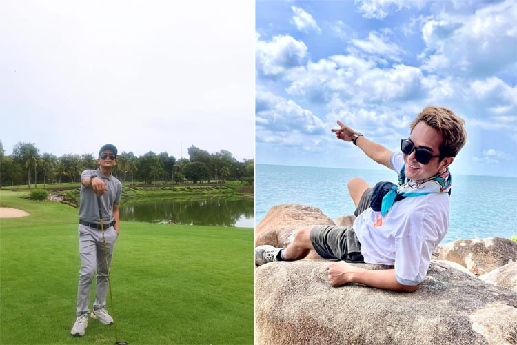 Chuyển hướng sang kinh doanh, môi giới bất động sản đã giúp cho cuộc sống của Hùng Thuận dễ thở hơn. Anh bắt đầu làm quen với golf, đi du lịch nhiều hơn khi rảnh rỗi. (Ảnh: FBNV)