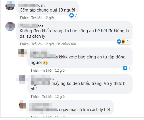 Thậm chí có thành viên còn dọa "báo công an" vì hành động bị cho là vô ý thức của Vũ Khắc Tiệp và ê-kíp.