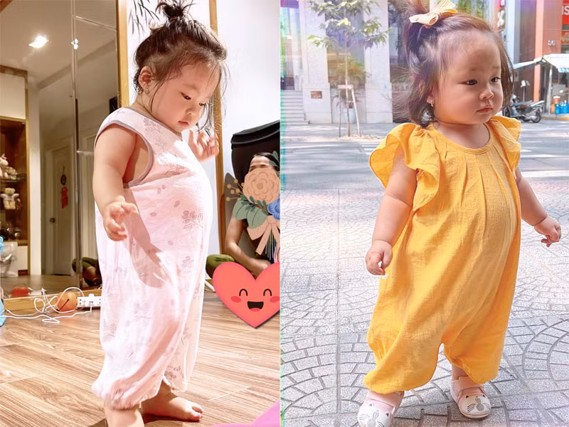 So với các bạn cùng lứa, bé Honora Thiên Ý vượt trội hơn về cân nặng và chiều cao vì thừa hưởng gene cao to của bố.