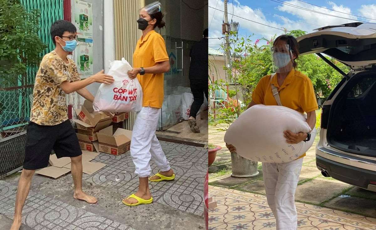Trong suốt hơn 2 tháng qua, hình ảnh một hoa hậu không ngại khó, ngại khổ khi tham gia công việc bốc vác và chuyên chở hàng cứu trợ cho những khu cách ly đã làm nức lòng người hâm mộ.