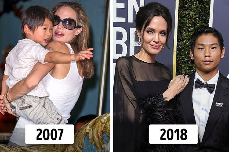 Pax Thiên Jolie-Pitt được Angelina Jolie nhận nuôi vào năm 2007. Khi đó Pax Thiên tên là Nguyễn Quang Sáng và đang sống tại một trại trẻ mồ côi ở Việt Nam. (Ảnh: BrightSide)