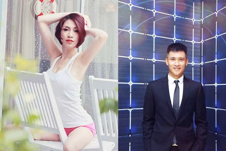 Nữ ca sĩ sinh năm 1987 nhiều lần úp mở chuyện tình với cầu thủ nổi tiếng và chia sẻ Công Vinh từng vượt qua những con đường ngập lụt của Hà Nội lúc đó để đến tận nhà gặp cô, cõng cô đi ăn. (Ảnh: FBNV)