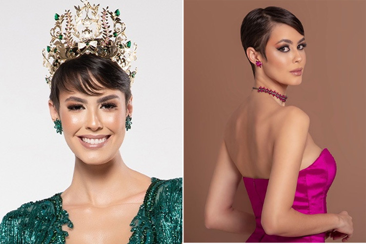 Á hậu 2 Miss Grand International 2021, Lorena Goncalves Rodrigues, 26 tuổi, cao 1m75, nặng 55kg, số đo ba vòng 86-63-86. Người đẹp Brazil là người mẫu chuyên nghiệp từ năm 2005. Sở thích của cô là du lịch, nghiên cứu về lịch sử thời trang, sản xuất các nội dung trên mạng xã hội. Lorena Goncalves Rodrigues tốt nghiệp ngành Nghệ thuật tại Đại học Liên bang Juiz de Fora năm 2018; tốt nghiệp ngành Giao tiếp xã hội vào năm 2019.