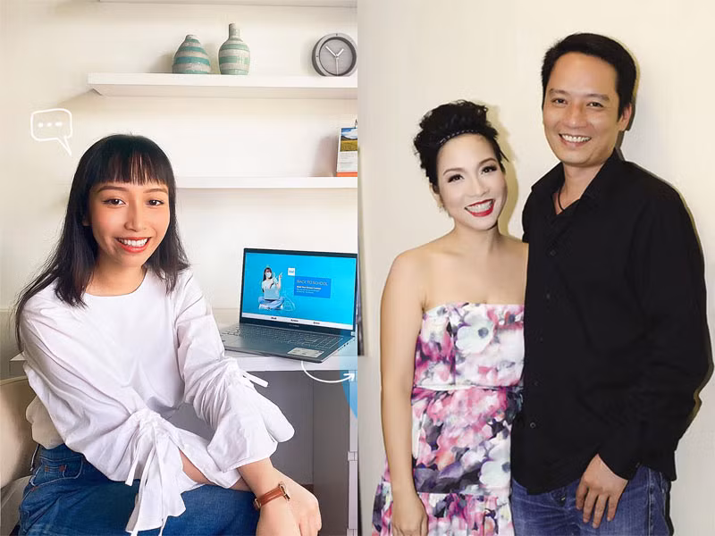 Nếu nhìn qua nhiều người sẽ nhận xét Mỹ Anh giống mẹ Mỹ Linh nhưng thực tế khuôn mặt của cô là bản sao của bố Anh Quân.