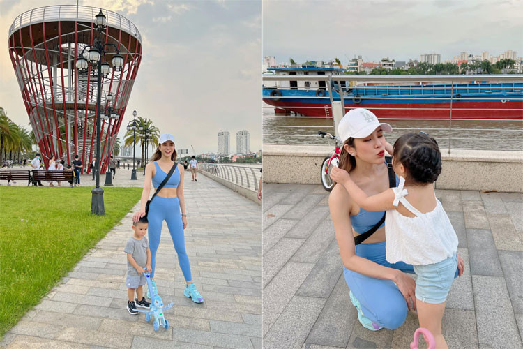 Diệp Lâm Anh đưa hai con đi dạo rất vui vẻ. Ngay sau tuyên bố của chồng, chiều ngày 1/11, Diệp Lâm Anh đã chia sẻ với truyền thông, vợ chồng cô vẫn sống chung nhà, hiện tại giận nhau nhưng mỗi ngày đều ăn cơm chung.