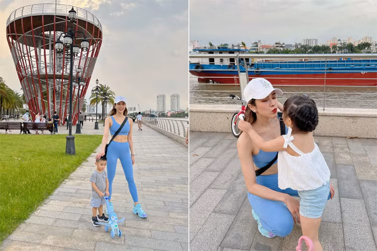 Diệp Lâm Anh đưa hai con đi dạo rất vui vẻ. Ngay sau tuyên bố của chồng, chiều ngày 1/11, Diệp Lâm Anh đã chia sẻ với truyền thông, vợ chồng cô vẫn sống chung nhà, hiện tại giận nhau nhưng mỗi ngày đều ăn cơm chung.