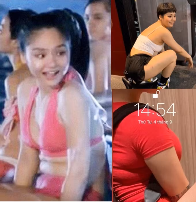 Miu Lê vẫn đang nỗ lực từng ngày cải thiện body và ngày càng đẹp ngỡ ngàng. Cô từng chia sẻ lại những bức ảnh thời còn mũm mĩm để tự nhắc nhở bản thân.
