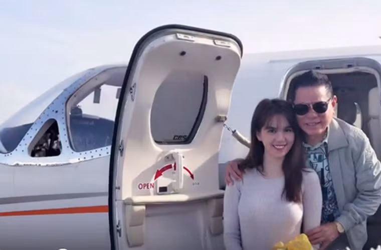 Ngọc Trinh được tình già chiều hết nấc, đưa đón hàng ngày bằng trực thăng riêng, xe sang trong thời gian cô ở Mỹ thăm người yêu.