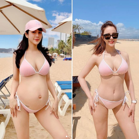 Diệp Lâm Anh có một hình xăm ở vùng bụng dưới.