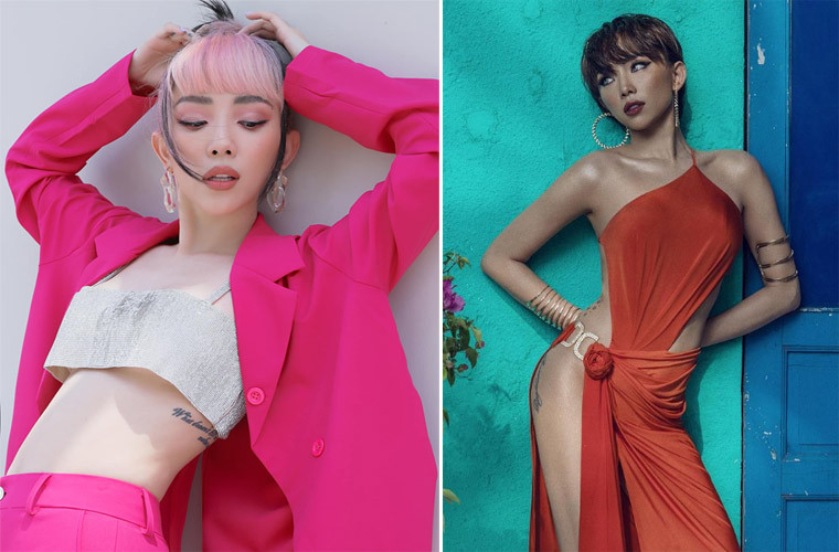 Nữ ca sĩ Tóc Tiên có hai hình xăm gây ấn tượng trên cơ thể. Một là dòng chữ "That doesn't kill me makes me stronger" (Điều không thể giết chết tôi khiến tôi mạnh mẽ hơn) ở sườn, ngay phía dưới chân ngực và một hình xăm chạy dài từ hông tới đùi.