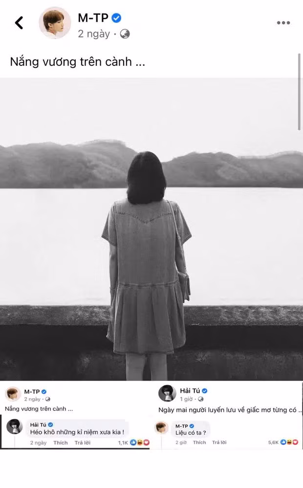 Trước đó, cư dân mạng cho rằng Hải Tú và Sơn Tùng M-TP đã ngầm "thả thính" nhau trên mạng xã hội.