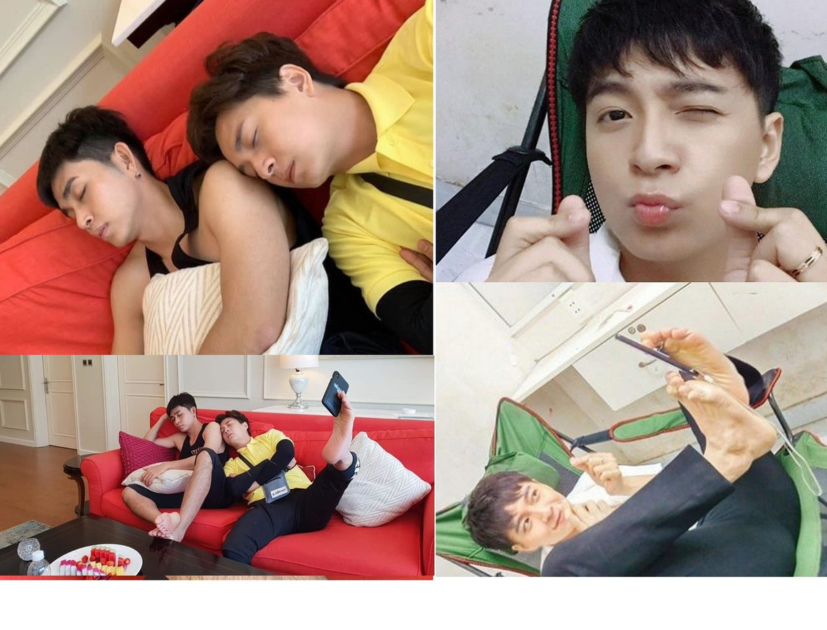 Về khoản dùng chân chụp ảnh "tự sướng" trong giới sao Việt, Ngô Kiến Huy là số 2 thì không ai là số 1.