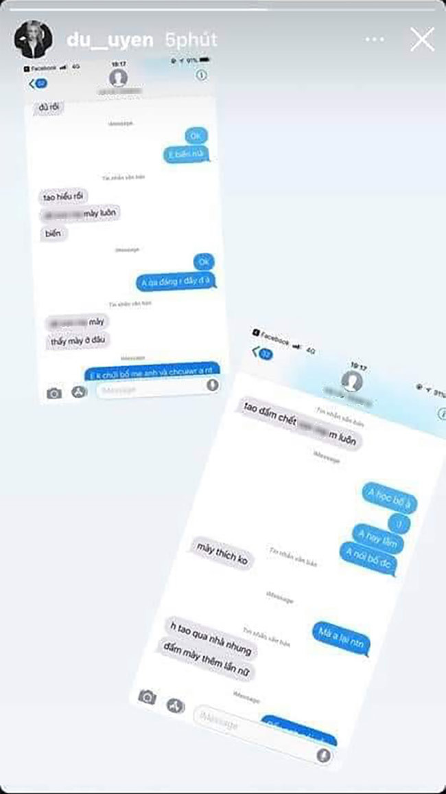 Không những thế, nữ ca sĩ sinh năm 1993 tố bạn trai cũ đã chửi mình bằng những lời lẽ thậm tệ, thậm chí dọa đánh "gặp đâu đấm đấy”.